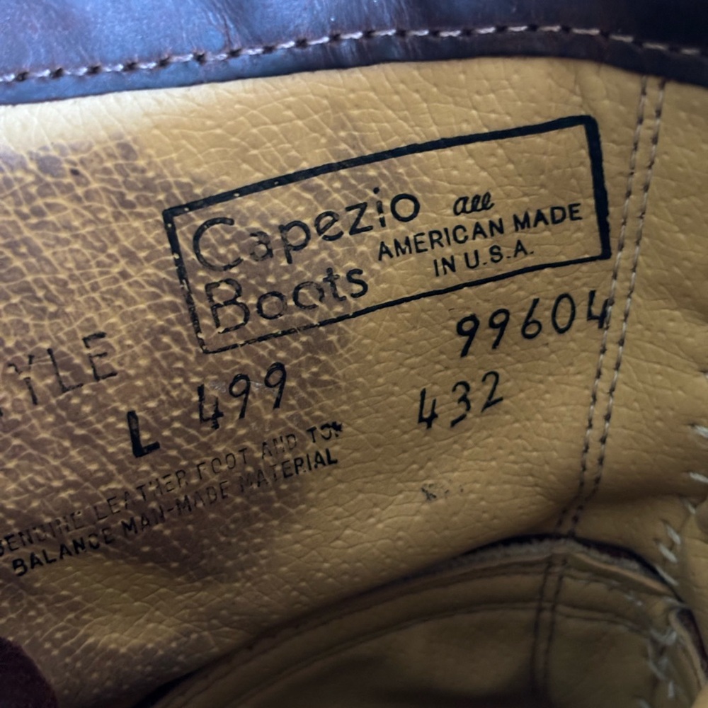 Vintage  Capezio Kiltie 2 toned Brown Leather Boots Women’s 7.5 Riding Western - Picture 8 of 9